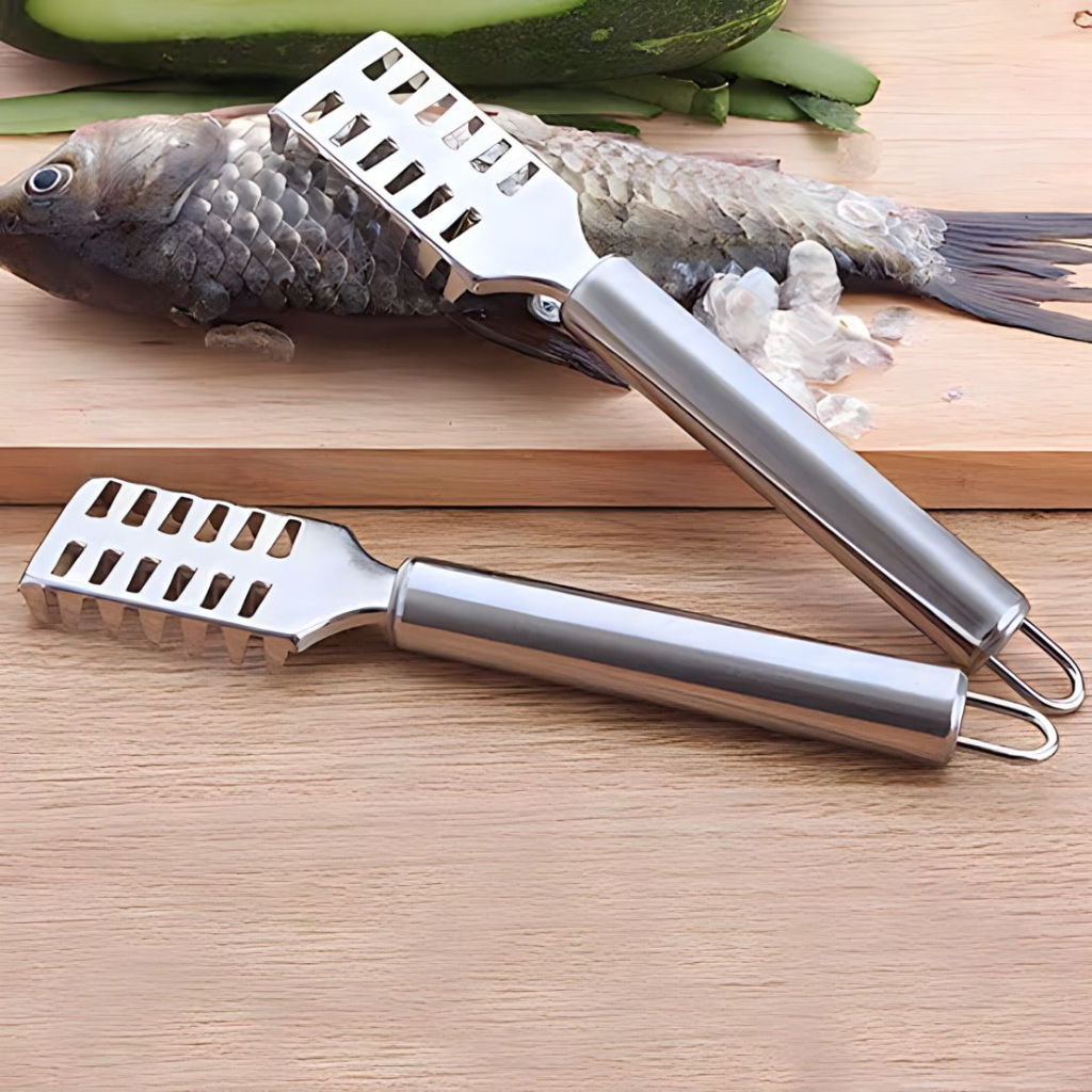 Alat Pembersih Sisik Ikan Stainless Steel Anti Karat / Serutan Pengupas Penghilang Kulit / Fish Scale Skin Remover Scraper / Peeler Serut Kupas Sisik Tebal / Kerokan Kerikan