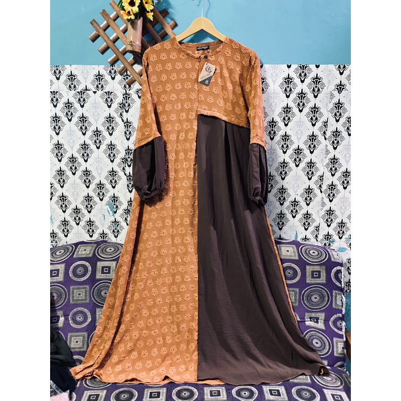 gamis krinkel emboss by zhafira style/gamis krinkel jaguar