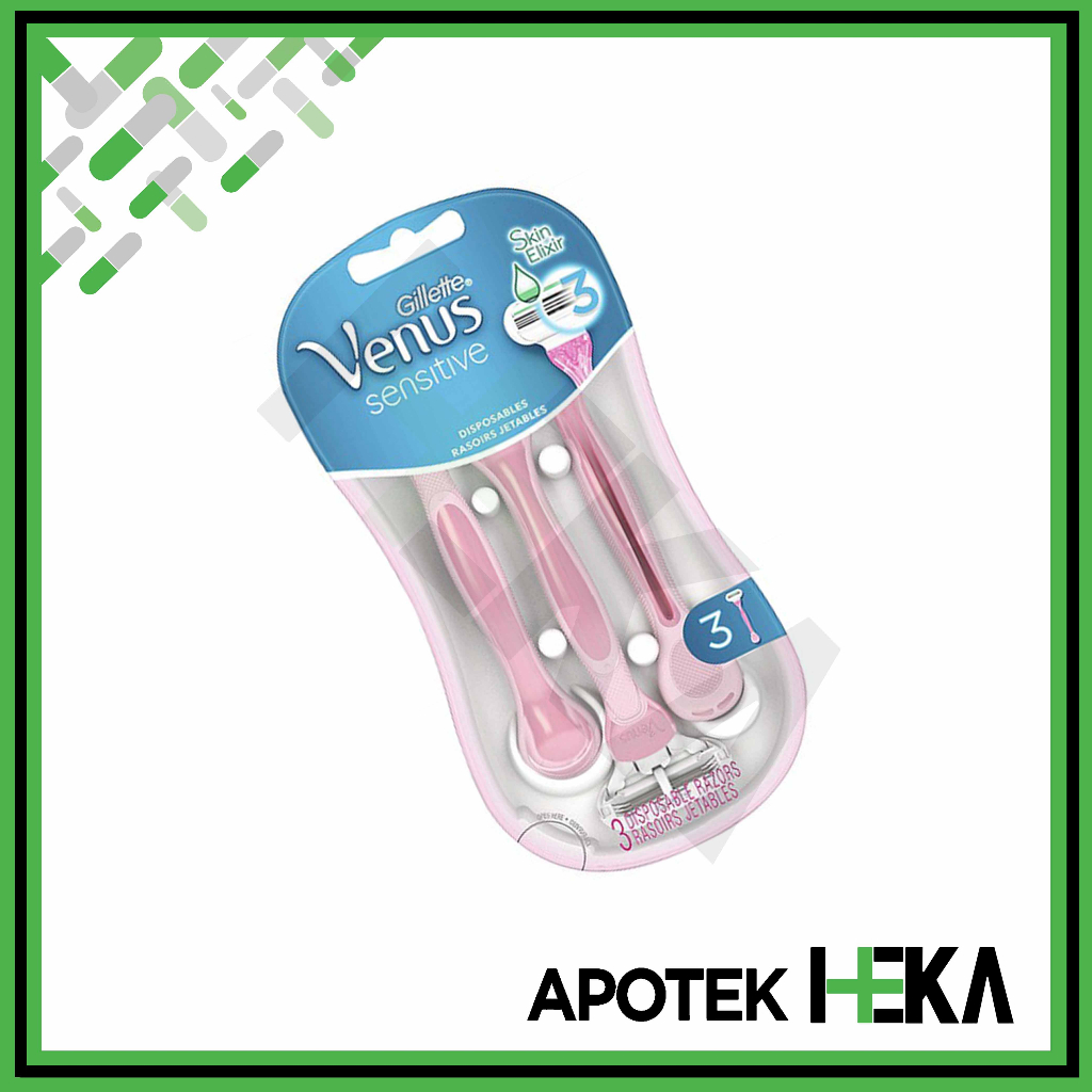 Gillette Venus Sensitive Disposable Razors isi 3 - Pisau Cukur Wanita (SEMARANG)