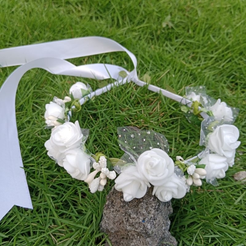 TERMURAHFLOWER CROWN/BANDO PUTRI SALJU MEWAH