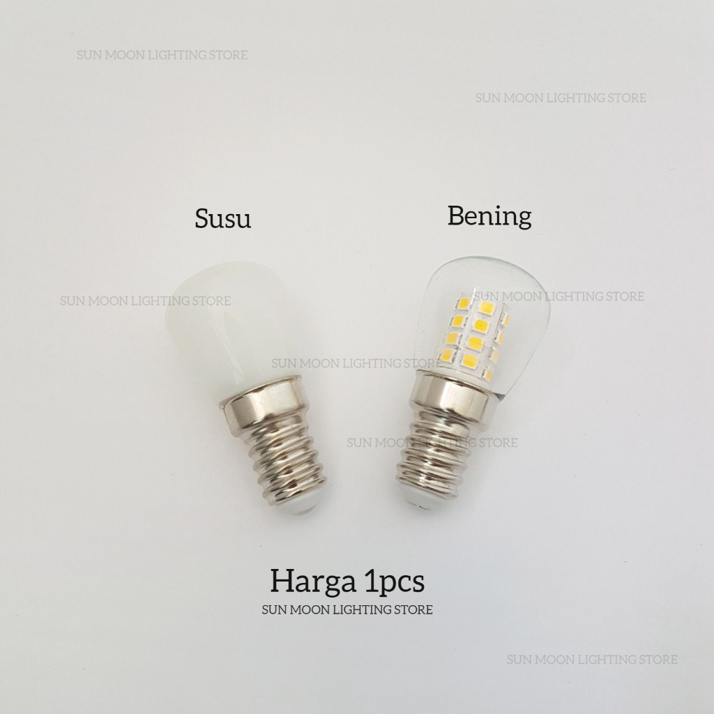 Lampu bohlam Led 3w e14 lampu gantung hias kristal kulkas bening susu