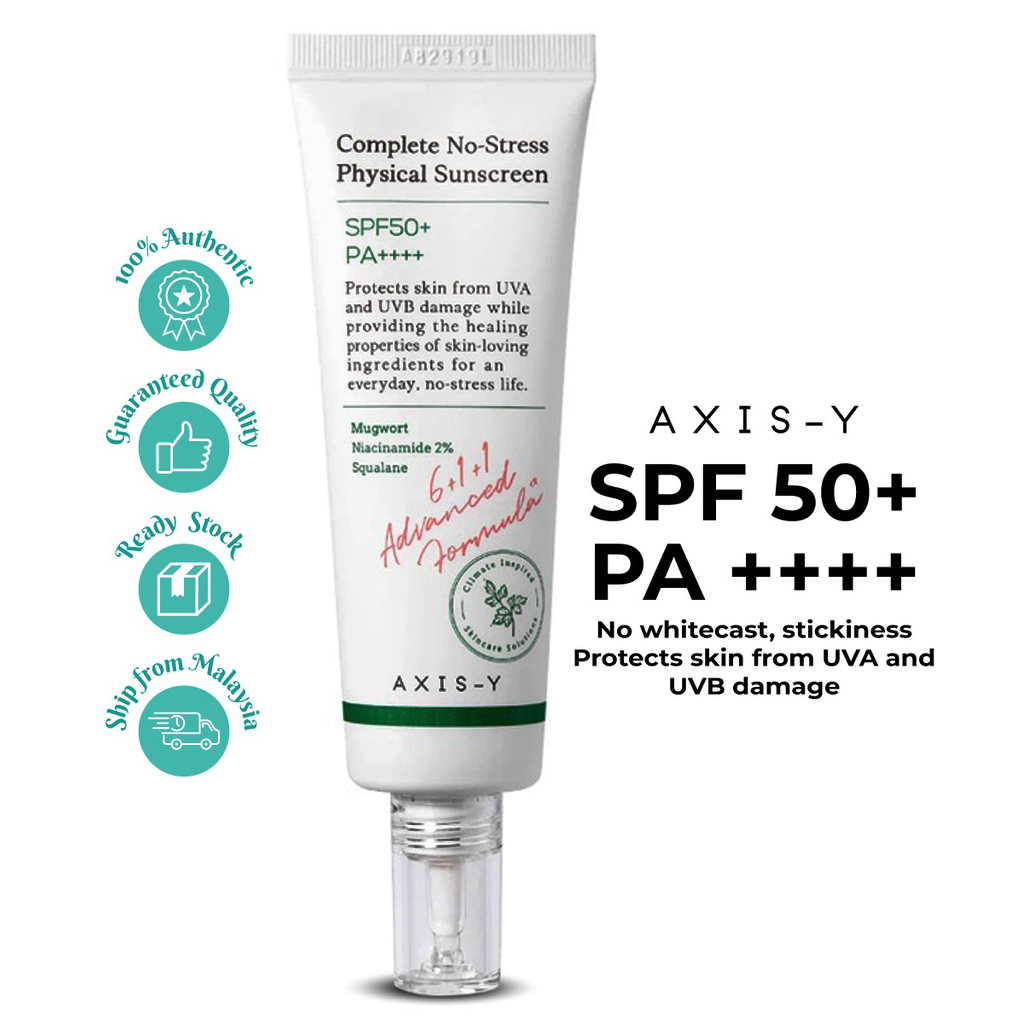 AXIS-Y Complete No-Stress Physical Sunscreen SPF 50+ PA++++ 50ml
