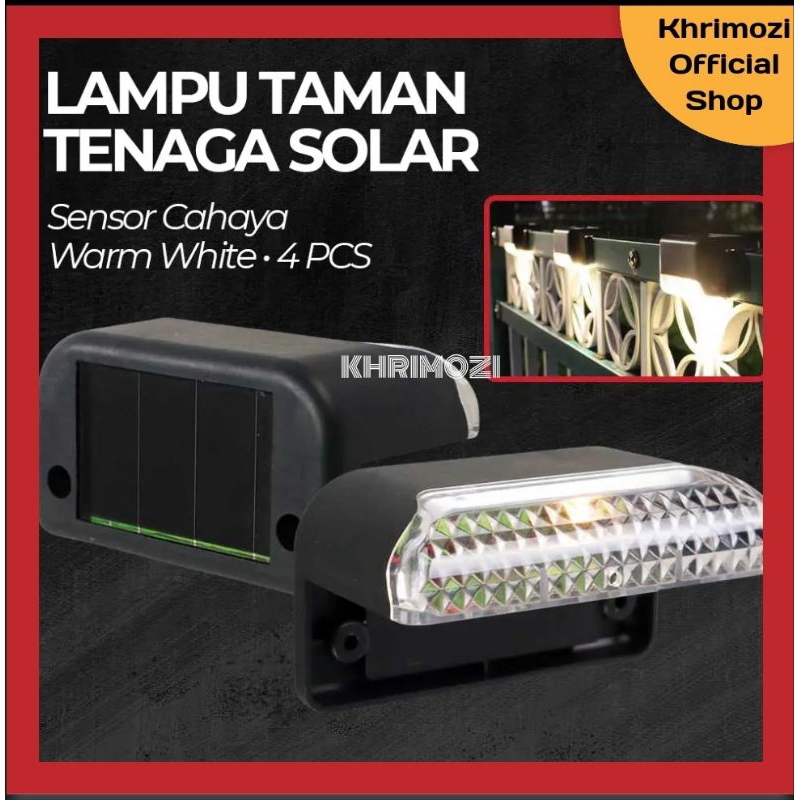 Lampu Haman Hias Solar Sensor Cahaya IP44 Warm White