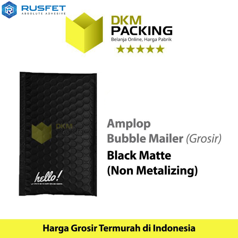 

AMPLOP BUBBLE MAILER WRAP ENVELOPE RUSFET BLACK PREMIUM /SATUAN