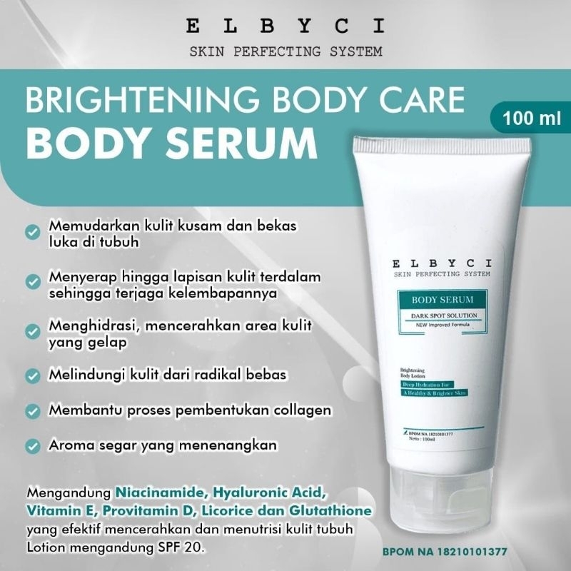 [TERMURAH]  BODY SERUM II BY ELBYCI | BODY SERUM | LOTION SKIN NIGHT NEW | GRADE A2