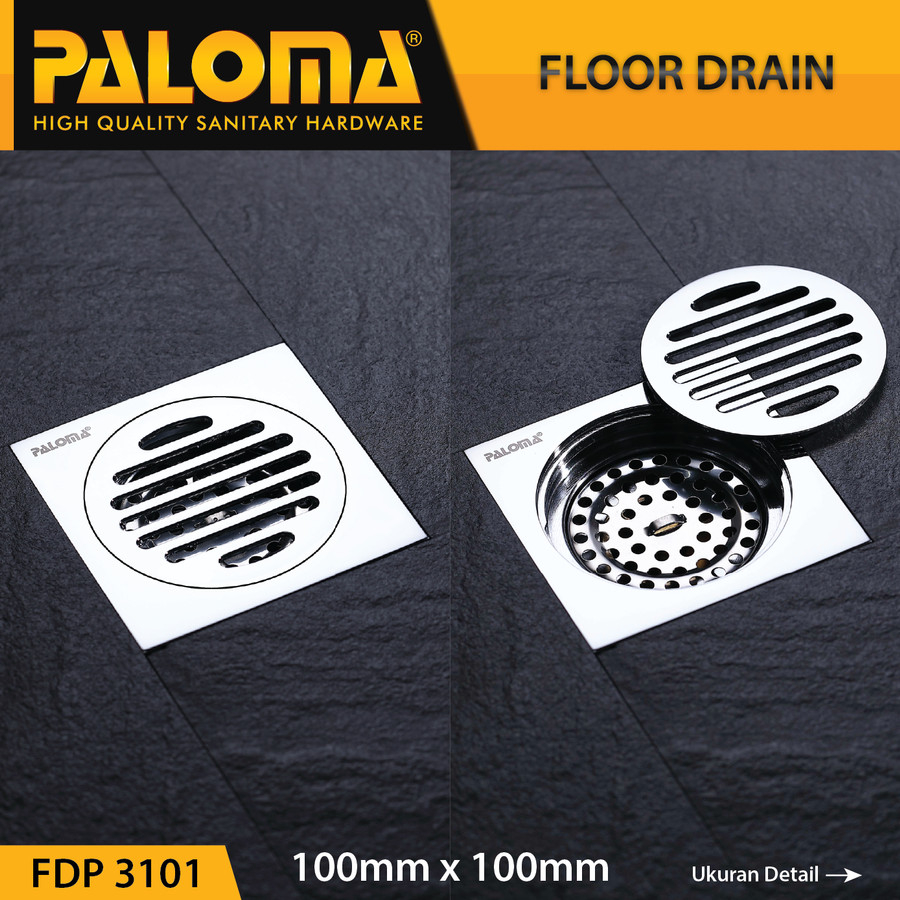 Paloma Floor Drain Strainer Saringan Got Kamar Mandi Anti Bau FDP 3101