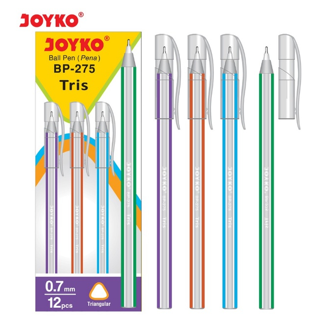 

Joyko Pena BP-275 Tris 0.7mm Hitam/ballpoint pulpen ballpen bolpen