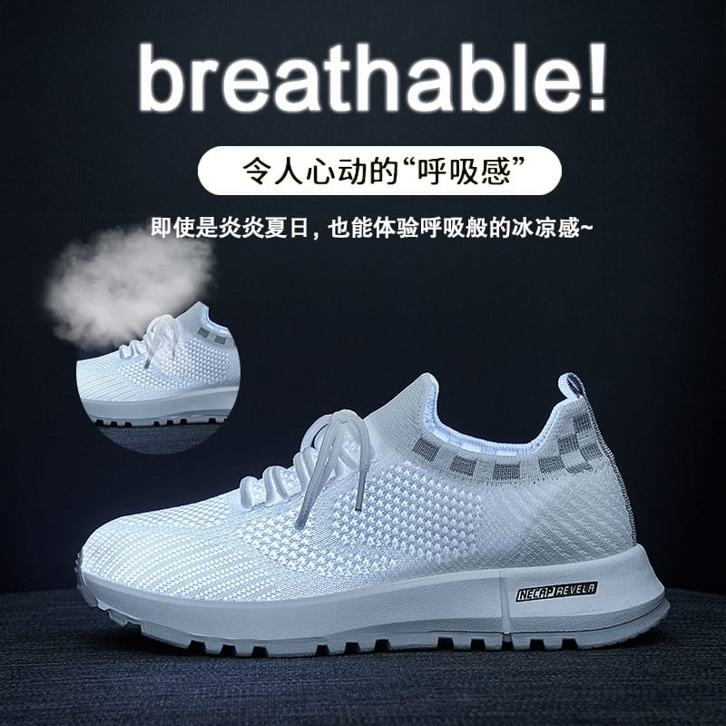 GROSIRTAS &quot;FREE BOX&quot; LV0124 Sepatu Sneakers Wanita Flyknit Import Motif Kotak Kotak Anti slip