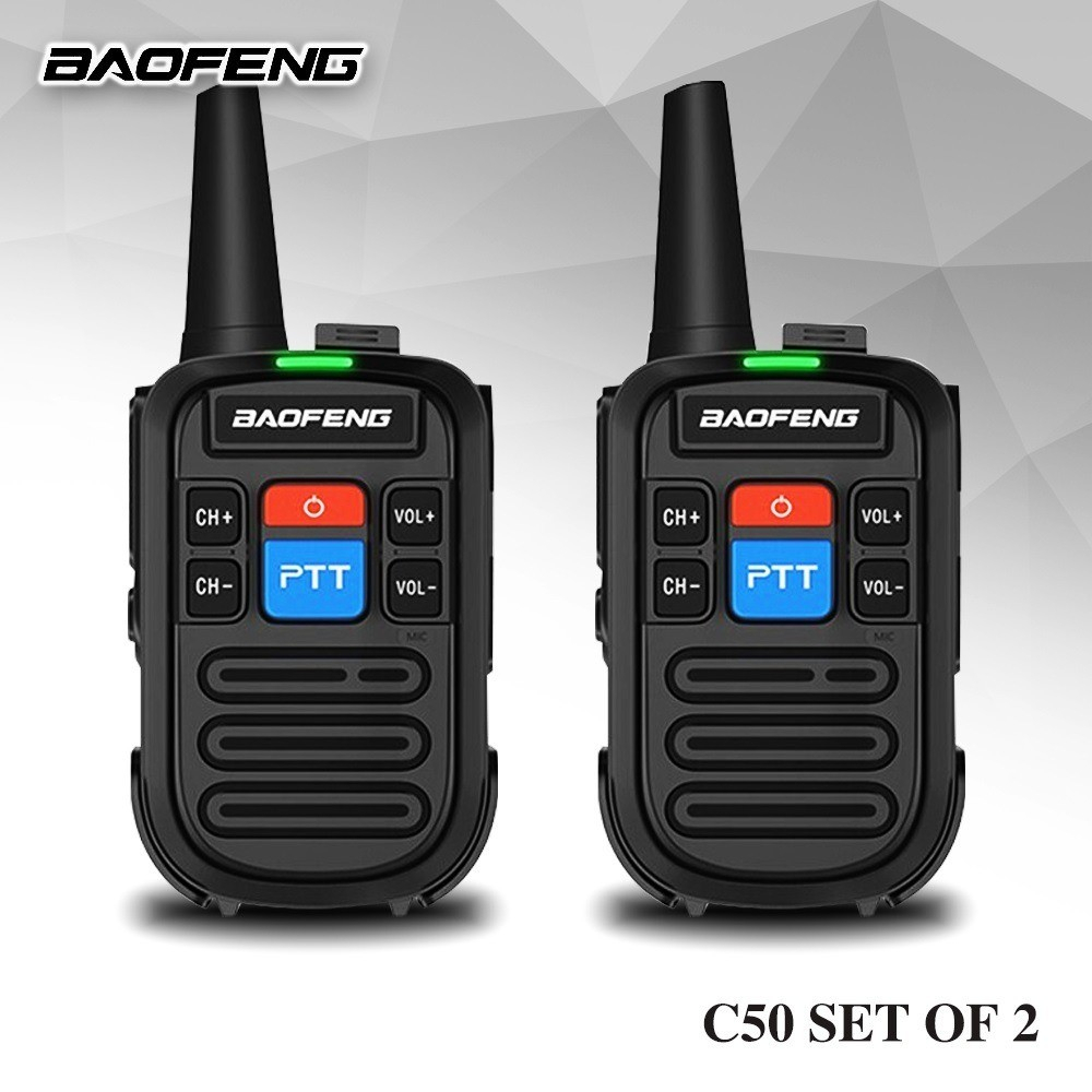 HT Baofeng C50 Sepasang (isi 2HT) UHF Handy talky Walkie Talkie Bofeng BF C 50 C-50 Singleband UHF 16 Channel Garansi 1 Tahun