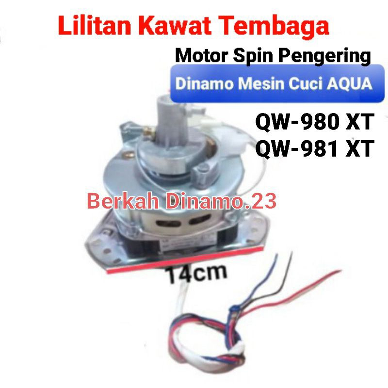 Motor Dinamo Spin Pengering Mesin Cuci AQUA QW 980 XT / QW 981 XT Mesin Dinamo Pengering Aqua Qw-980xt Qw-981xt