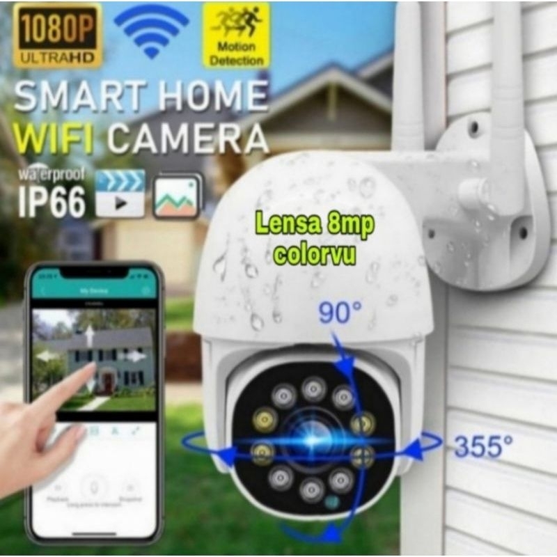 IP Camera 8MP Full HD Speed Dome V380/V380 Pro Outdoor Cctv Wifi Ip Cam Waterproof Wireless Smart Camera Kamera Anti Air