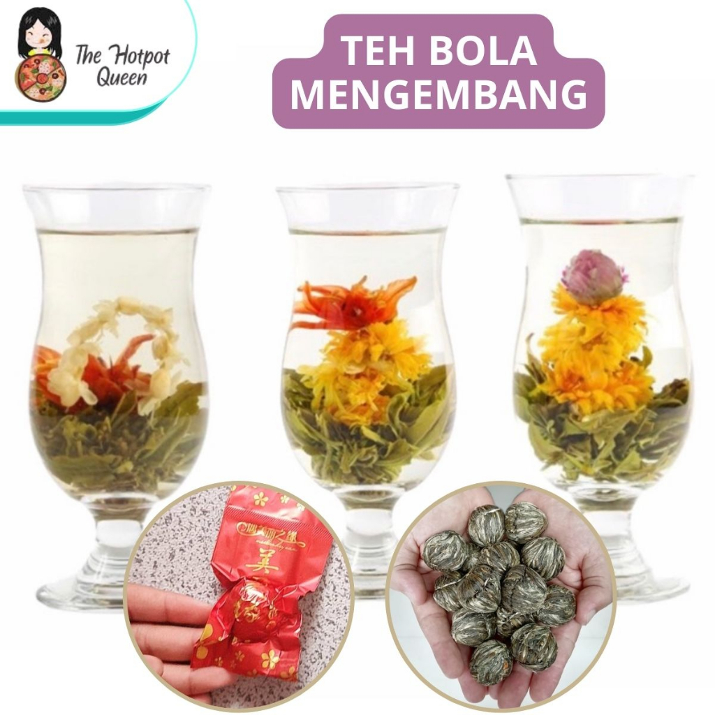 Bloom Tea Blossom Koleksi Teh Bola Mengembang Indah / Artisan Blooming Tea Ball Collection