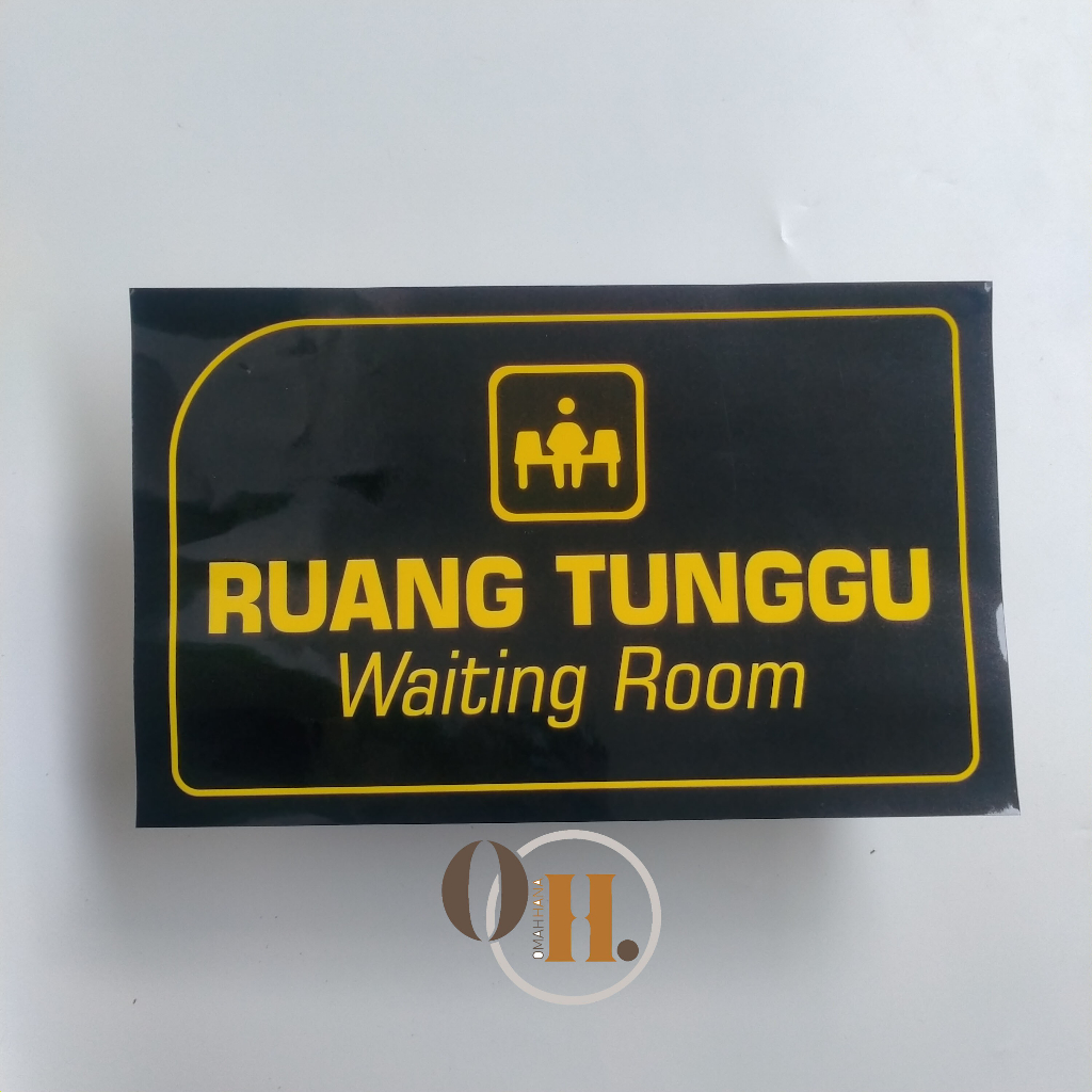 

Stiker Ruang Tunggu - Stiker Waiting Room - Laminasi Glossy