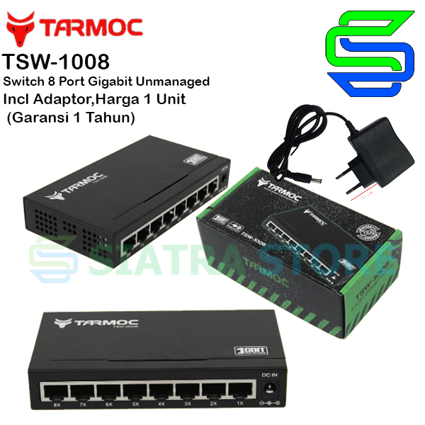 Tarmoc TSW-1008 Switch Unmanage 8 port Gigabit Metal Case