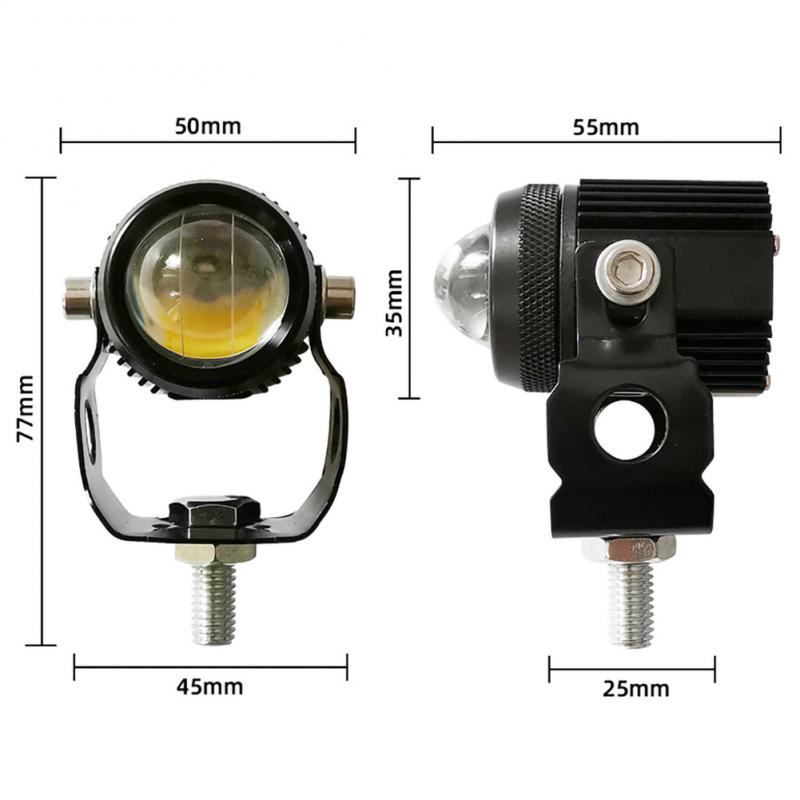 2PCS Lampu Tembak PLus Kipas Sorot Motor LED Laser D3 Foglamp Mini Projie  2 WARNA LASER FOGLAMP 30W AC DC 8-36V