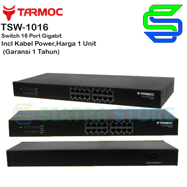 Tarmoc TSW-1016 Switch Unmanage 16 port Gigabit 1U Metal Case