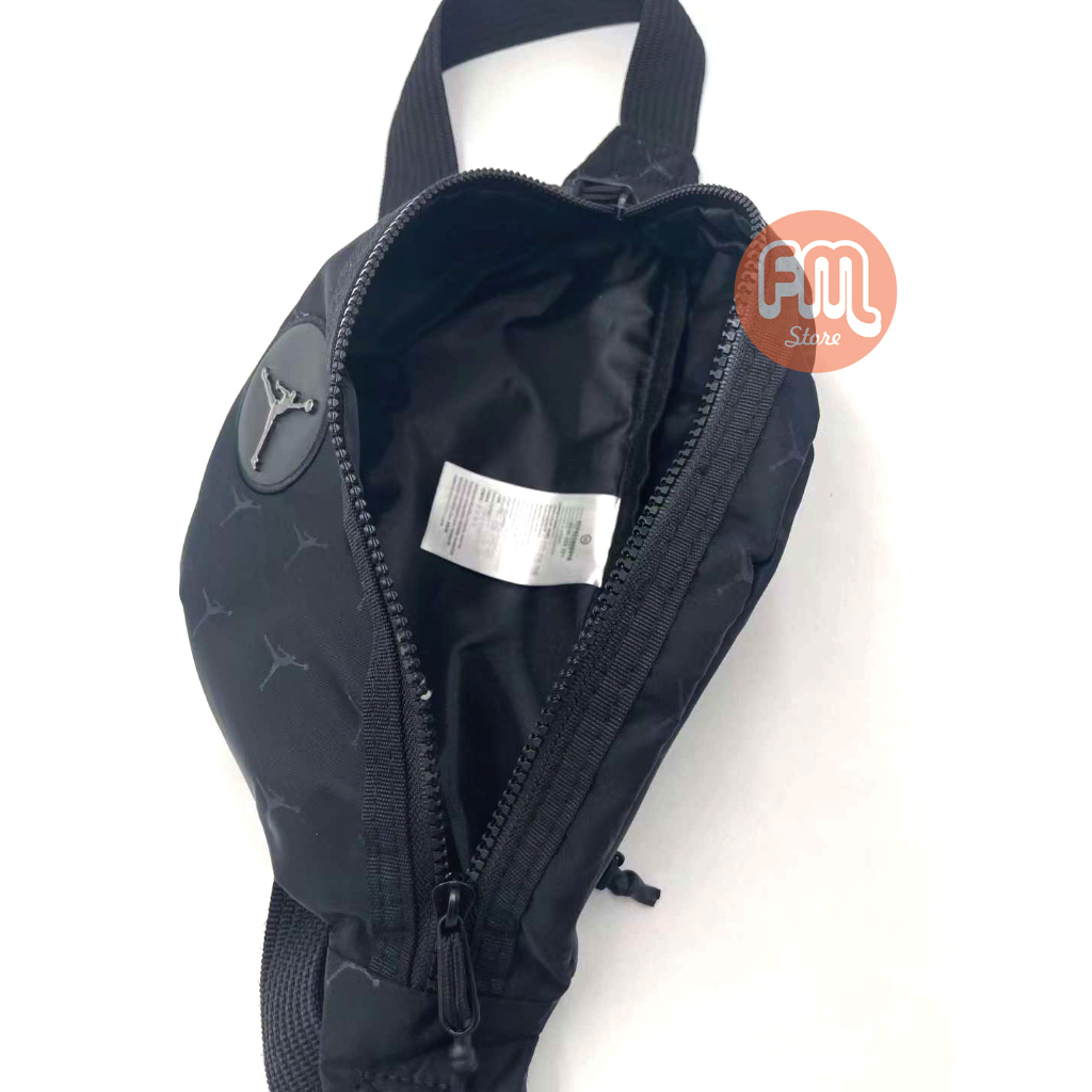 Waist Bag Air Jordan Black Emboss Nylon / Tas Jordan Pinggang Pria BNWT