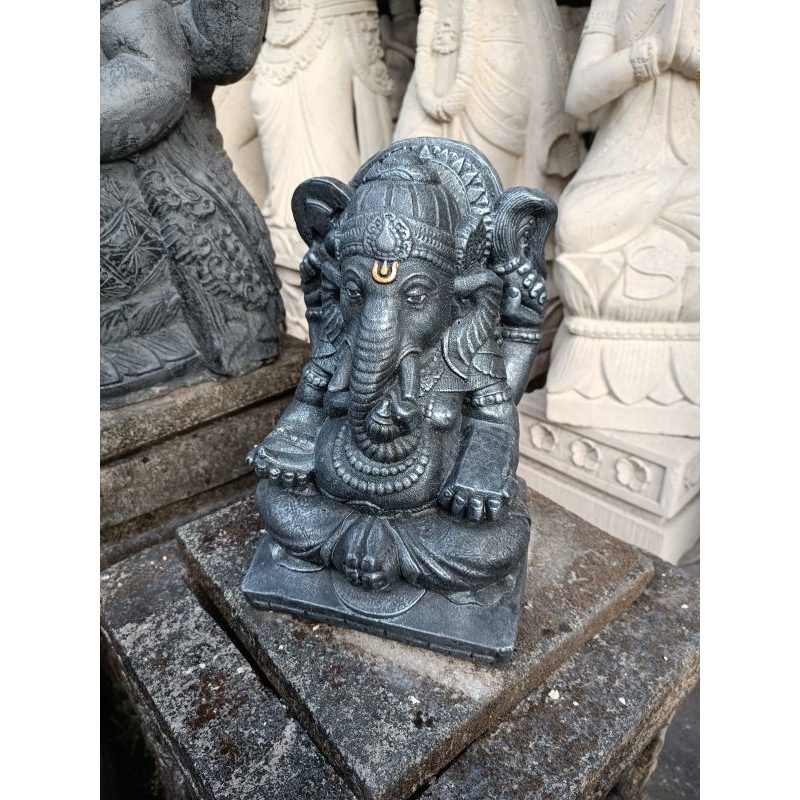 patung Ganesha baru hitam 30cm