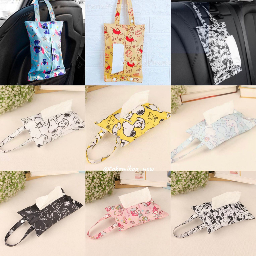 Pouch Tempat tissue Snoopy Badtz Badtz Maru duffy