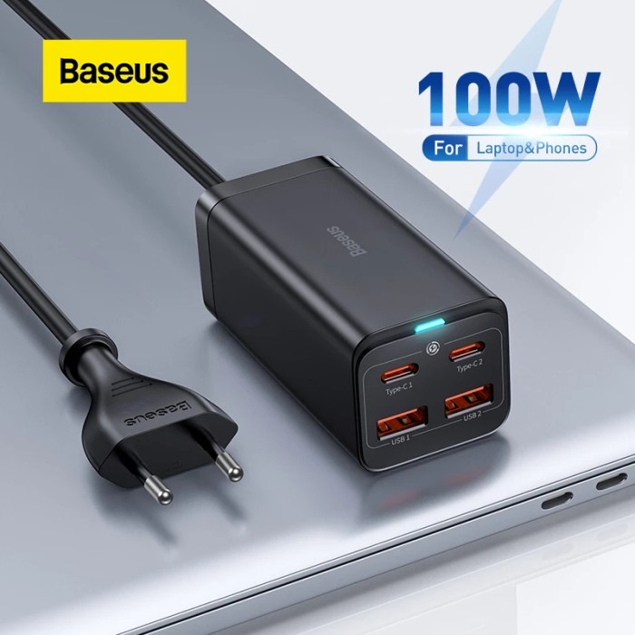 Baseus GaN 3 Pro 100W Desktop Fast Charger 4 in 1 - Adapter Wall Charging - 2 USB Port + 2 Type C PD