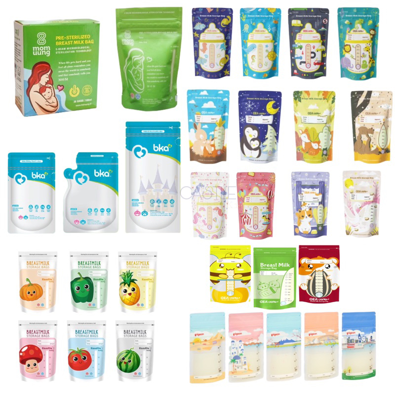 Castle - Kantong Asi 100ml - 120ml - 200ml - Breast Milk Storage - Kantung Asi