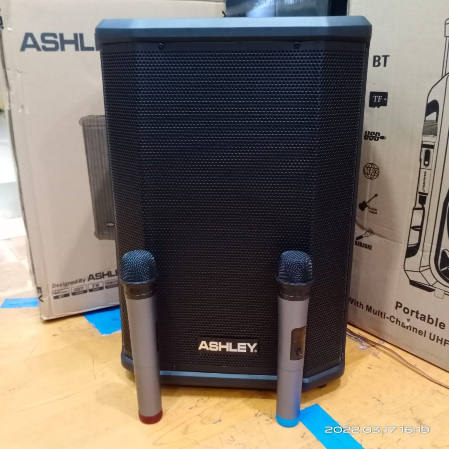 Speaker Aktif Portable Ashley Joss 15 Inch Bluetooth + 2 Mic Wireless