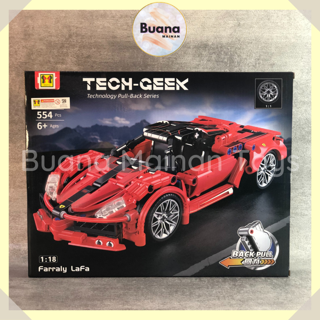 BRICK TECH GREEK SPORT CAR MODEL 1:18 MAINAN EDUKASI ANAK TECHNOLOGY COWO CEWE BRICKS BLOCK MOBIL BALAP