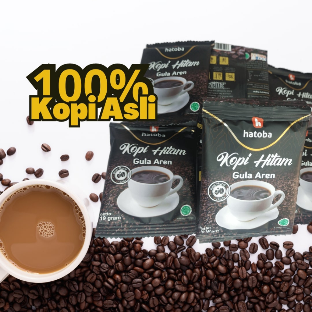 

100% Kopi Murni, Kopi Gula Aren Siap Seduh Kopi Hitam Premium dan Gula Aren hatoba