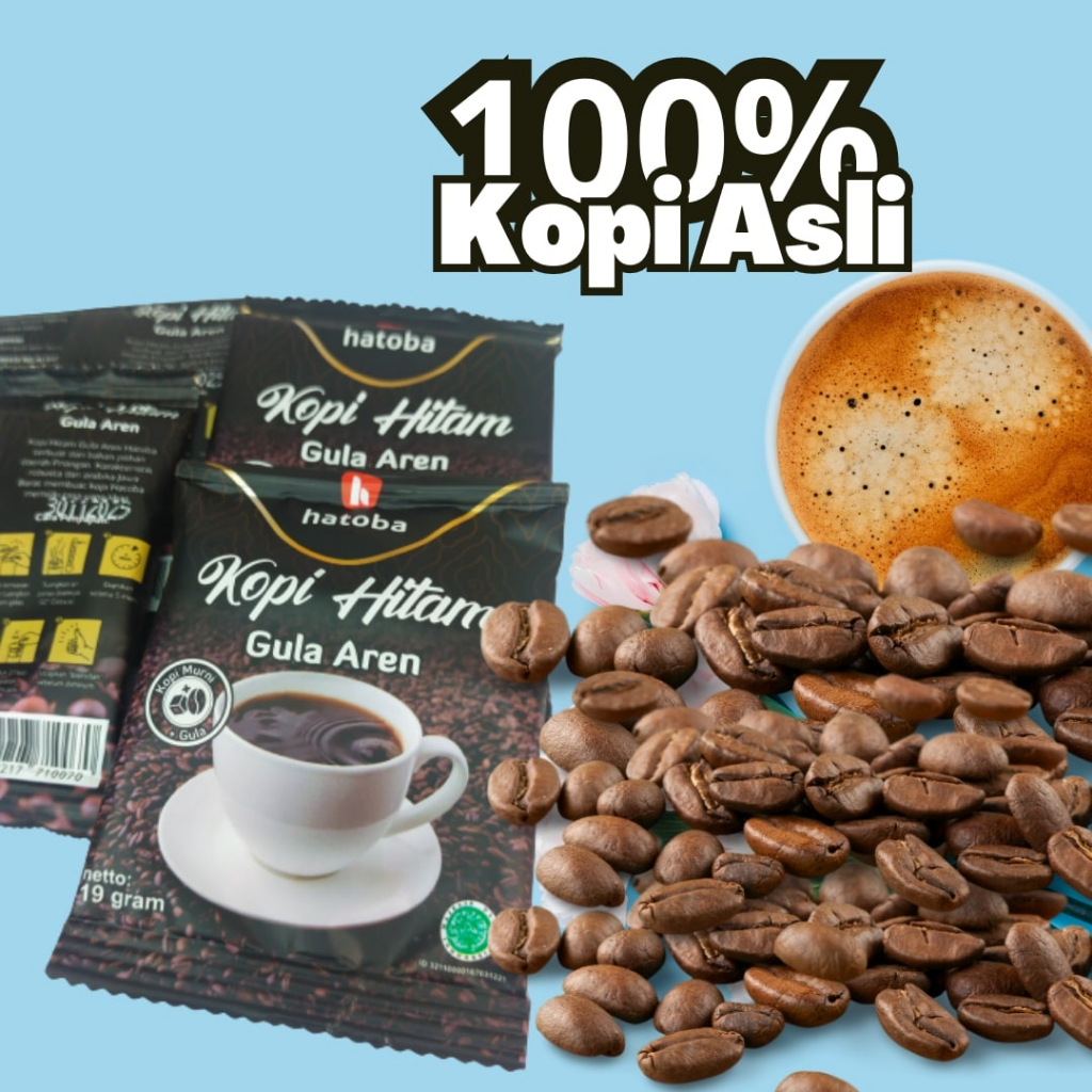 

100% Kopi Murni, Kopi Gula Aren Siap Seduh Kopi Instan Gula Aren Robusta Hatoba