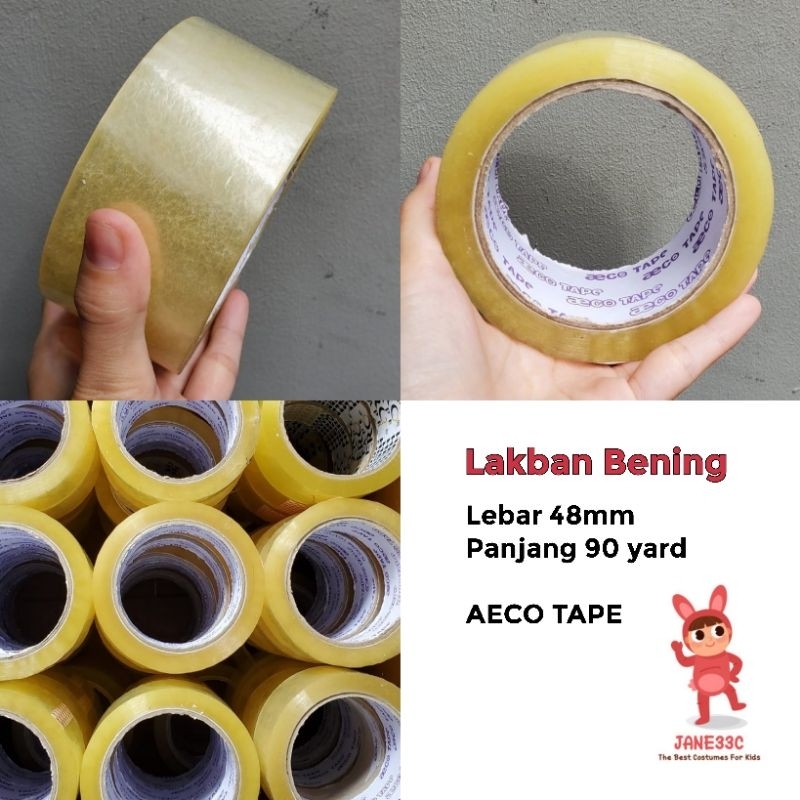 

Lakban bening / Selotip Aeco Tape untuk packing