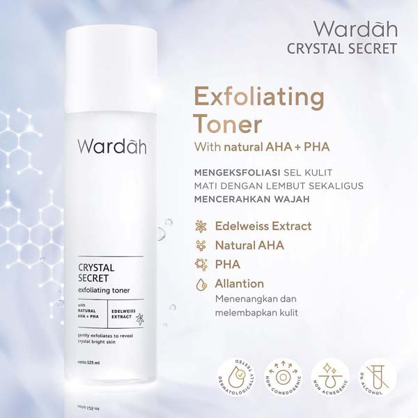 WARDAH White Crystal Secret Series | Day Night Eye Cream Brightening Essence Mask Scrub_Cerianti