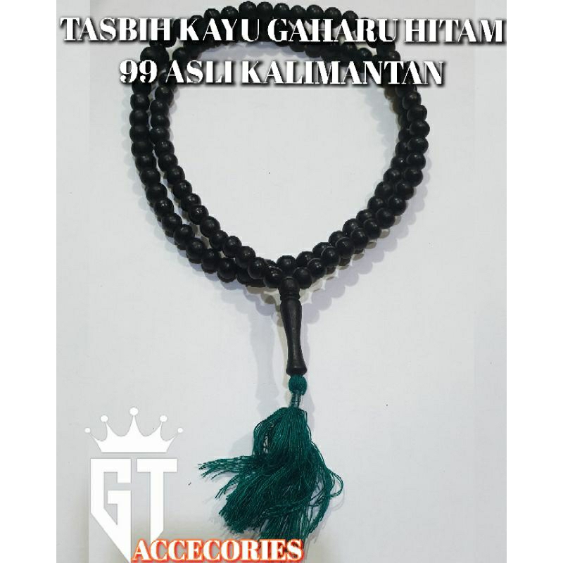 TASBIH KAYU GAHARU HITAM 99 ASLI KALIMANTAN