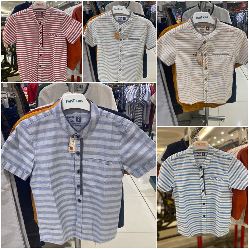 Kemeja lengan pendek anak laki-laki Twist kids (4-14th)