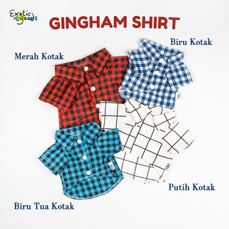 GINGHAM SHIRT BAJU ANJING BAJU KUCING DRESS ANJING DRESS KUCING BAJU PESTA ANJING BAJU PESTA KUCING DOG DRESS CAT DRESS KAOS ANJING KAOS KUCING KEMEJA ANJING KEMEJA KUCING ROMPI ANJING ROMPI KUCING HARNESS ANJING HARNESS KUCING VEST ANJING VEST KUCING