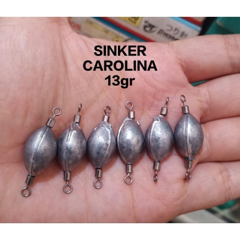 sinker softlure - sinker carolina 20gr 13gr - sinker ajing game - timah umpan pancing