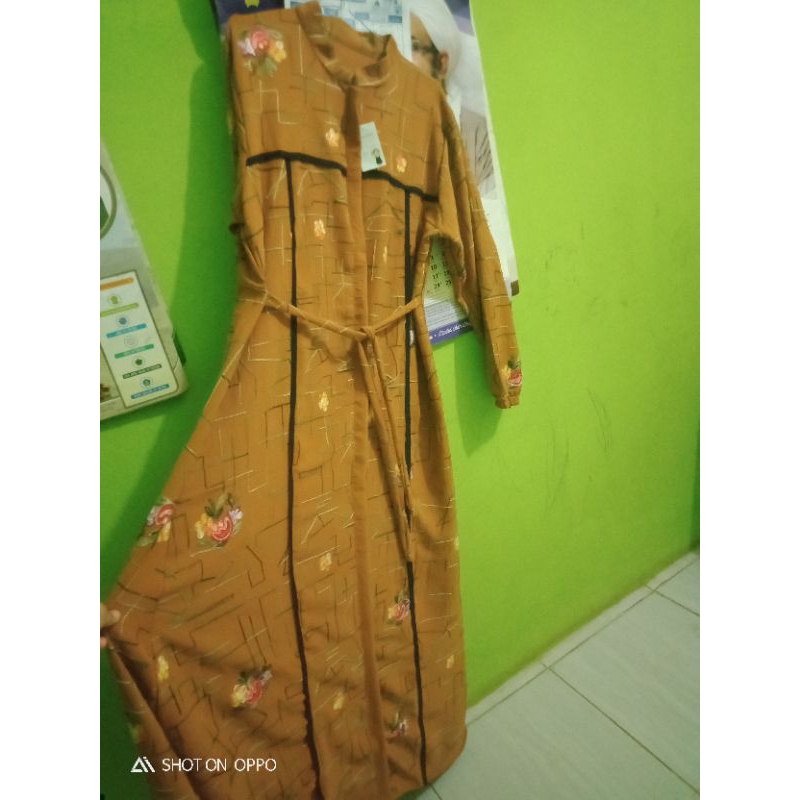 gamis crinkle bordir