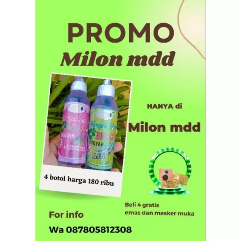 4 botol minyak telon bidara mdd