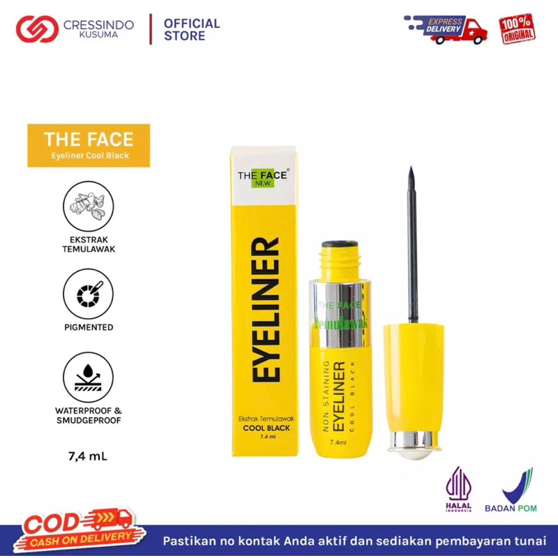 THE FACE TEMULAWAK LIP SERUM - THE FACE MASCARA -THE FACE EYELINER