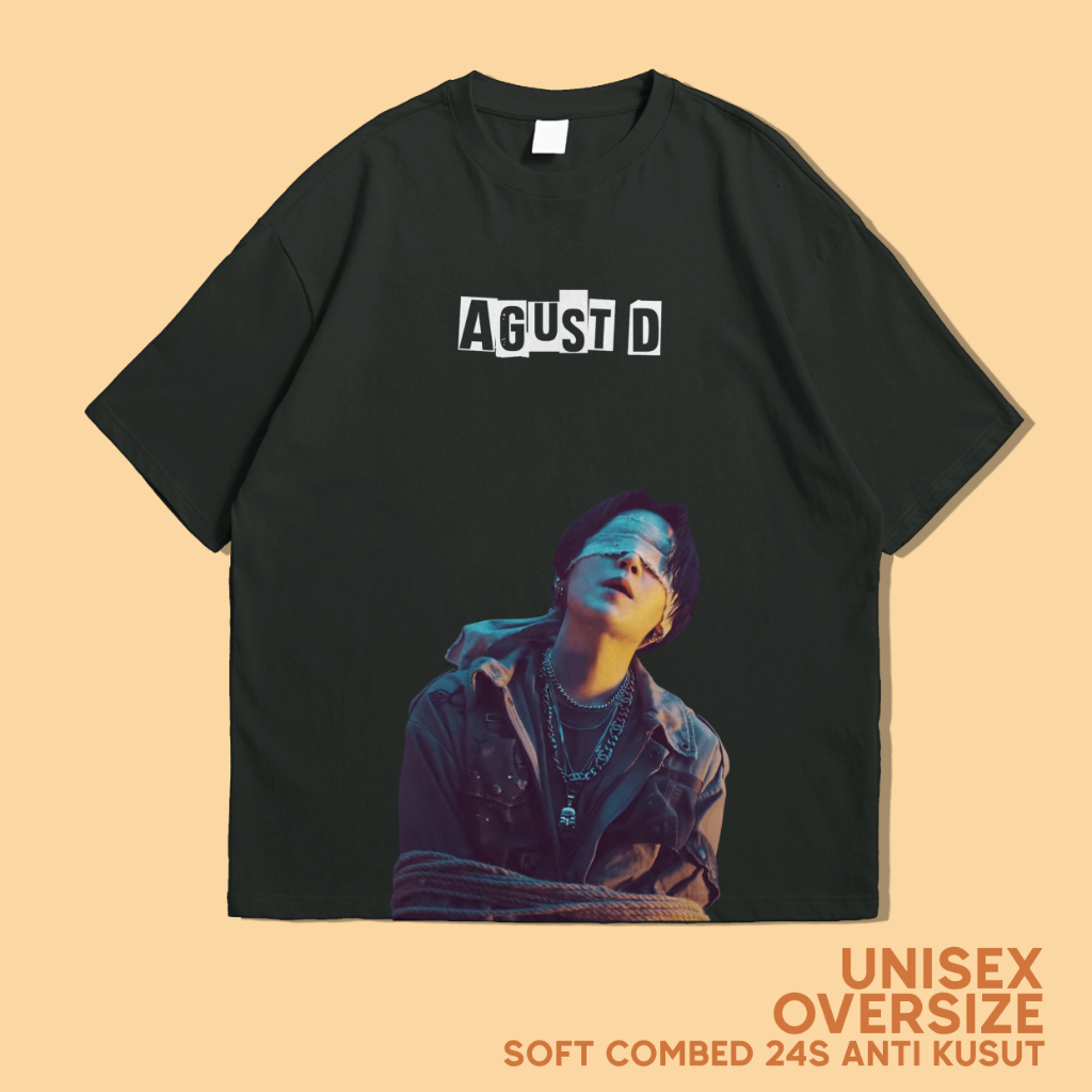 Kaos Oversize bts agustd suga DAECHWITA  bahan combed 24s premium