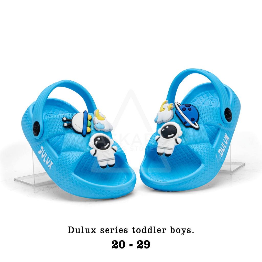 Askara Kids - Sandal dulux anak laki-laki model selop silang karakter astronot new 1 - 5 Tahun