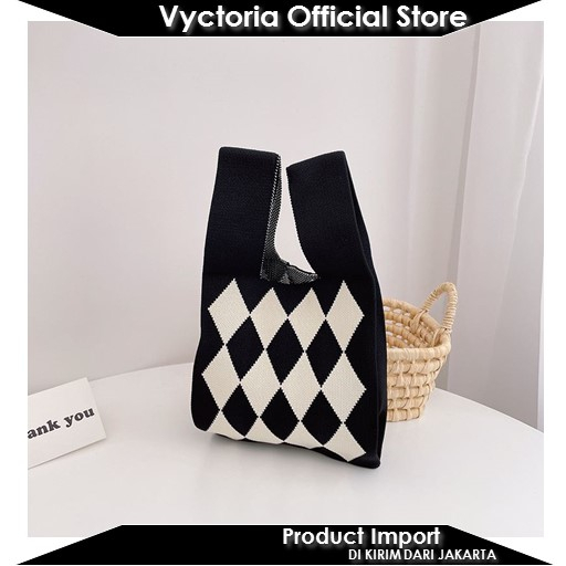 (COD) Vyctoria VOS661 Tas Tote Rajut Fashion Import Terbaru JTF661 661