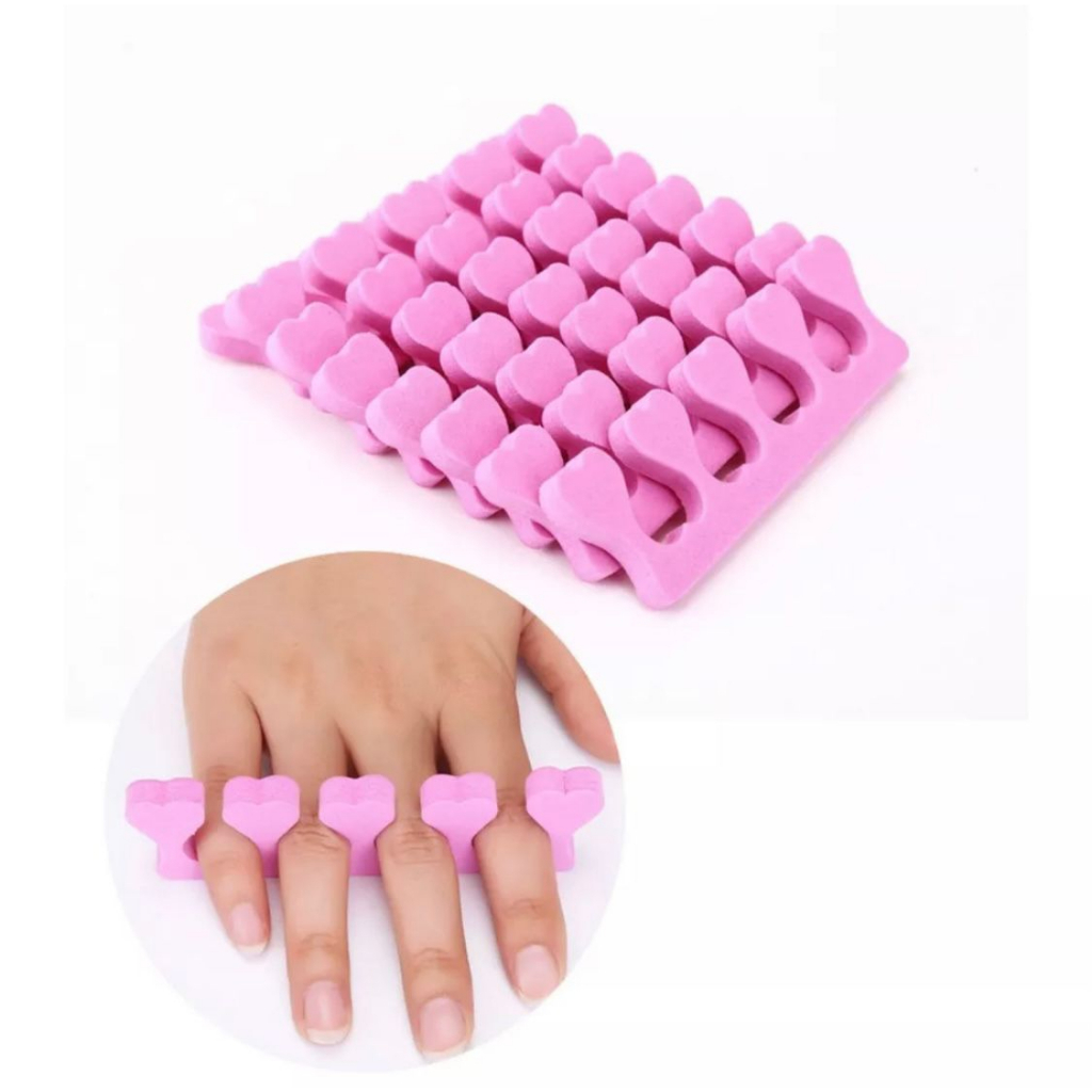 BFA012 (2pcs) 1set Spons Pembatas Jari Tangan / Kaki Sekat Jari Kaki / Tangan Toe Seperator Nail Art Tools Manicure Pedicure Jakarta