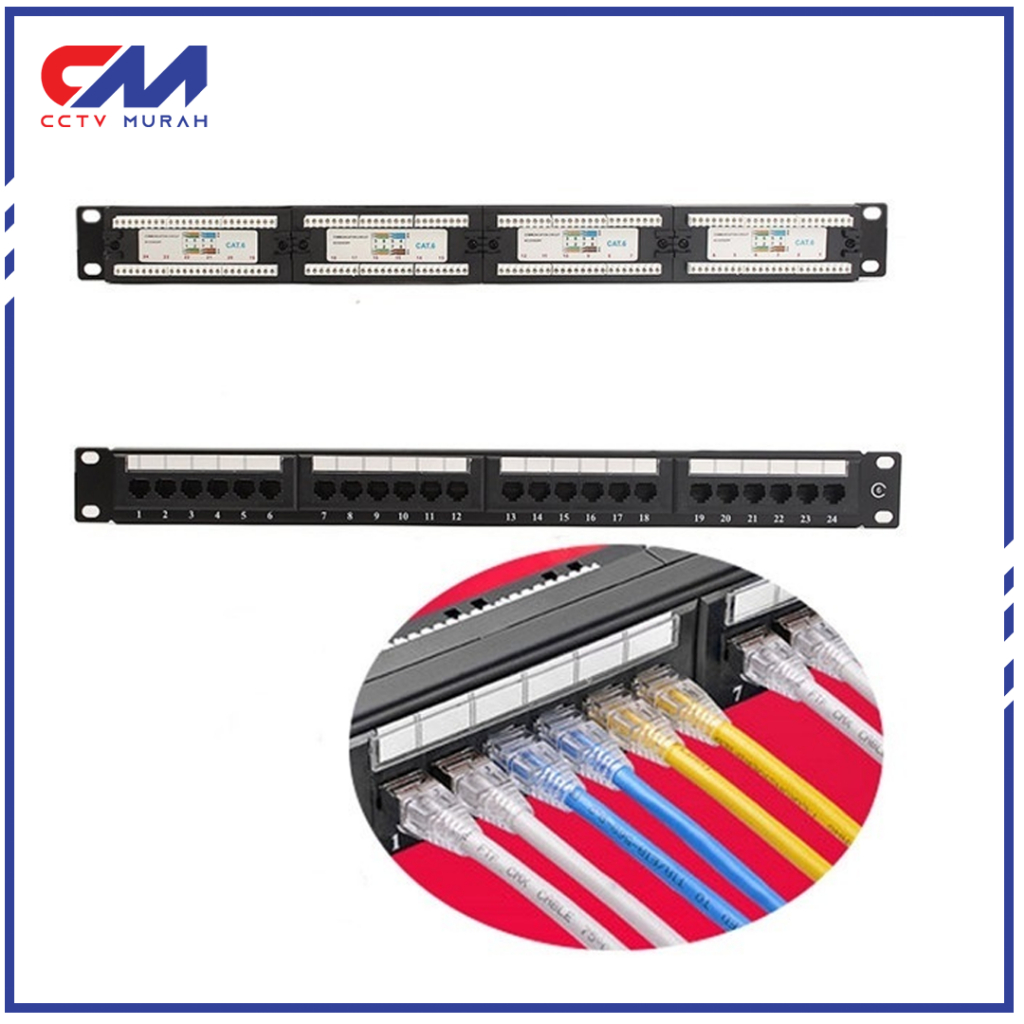 Patch Panel 24 Port AMP RJ45 CAT6/Rack Mounted Patch Panel 24 Port CAT6