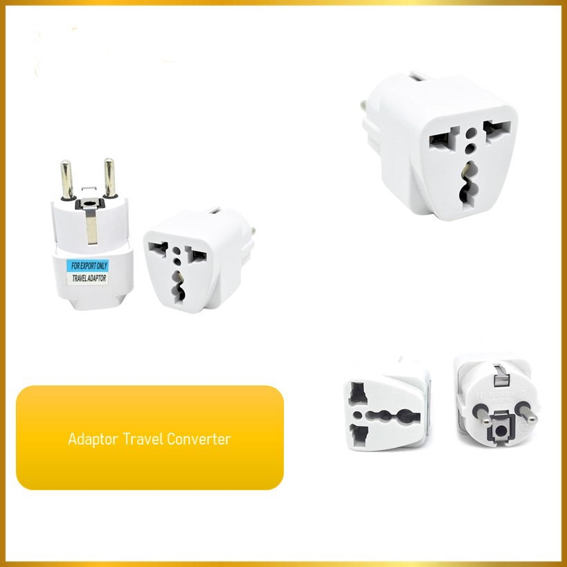 Adaptor Travel Converter / Sambungan Adaptor Kaki 3 ke Kaki 2 / EU KR Plug Charger