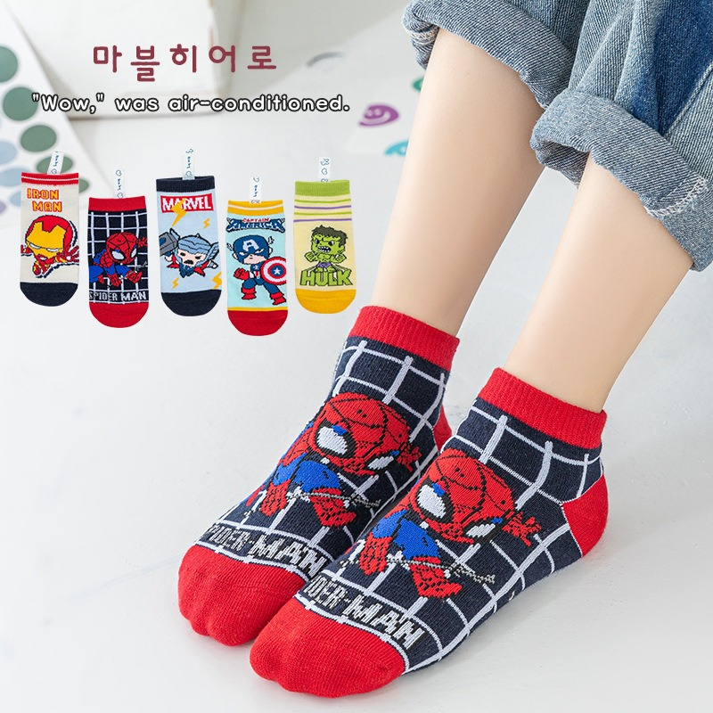 SC2001 Kaos Kaki Anak super Hero Anak TK SD PAUD Slip on Pendek untuk umur 1-10 tahun terlaris Dan termurah