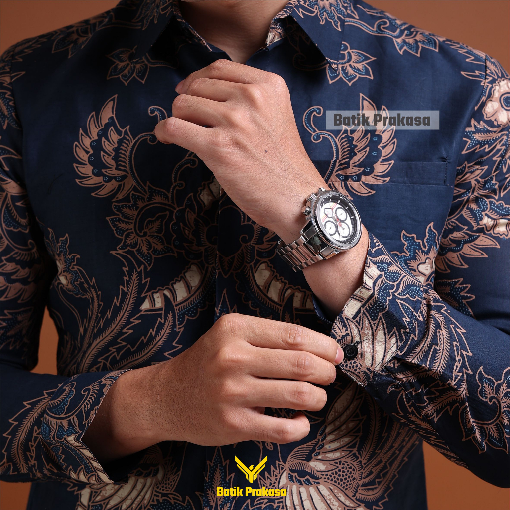 Kemeja Batik Prakasa Motif Endrasuta Slimfit Lengan Panjang Batik Solo