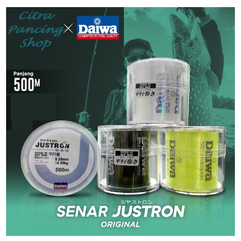 Senar Daiwa Justron Ukuran 0,28 Kekuatan 8,2kg / Senar Pancing Nylon 500M