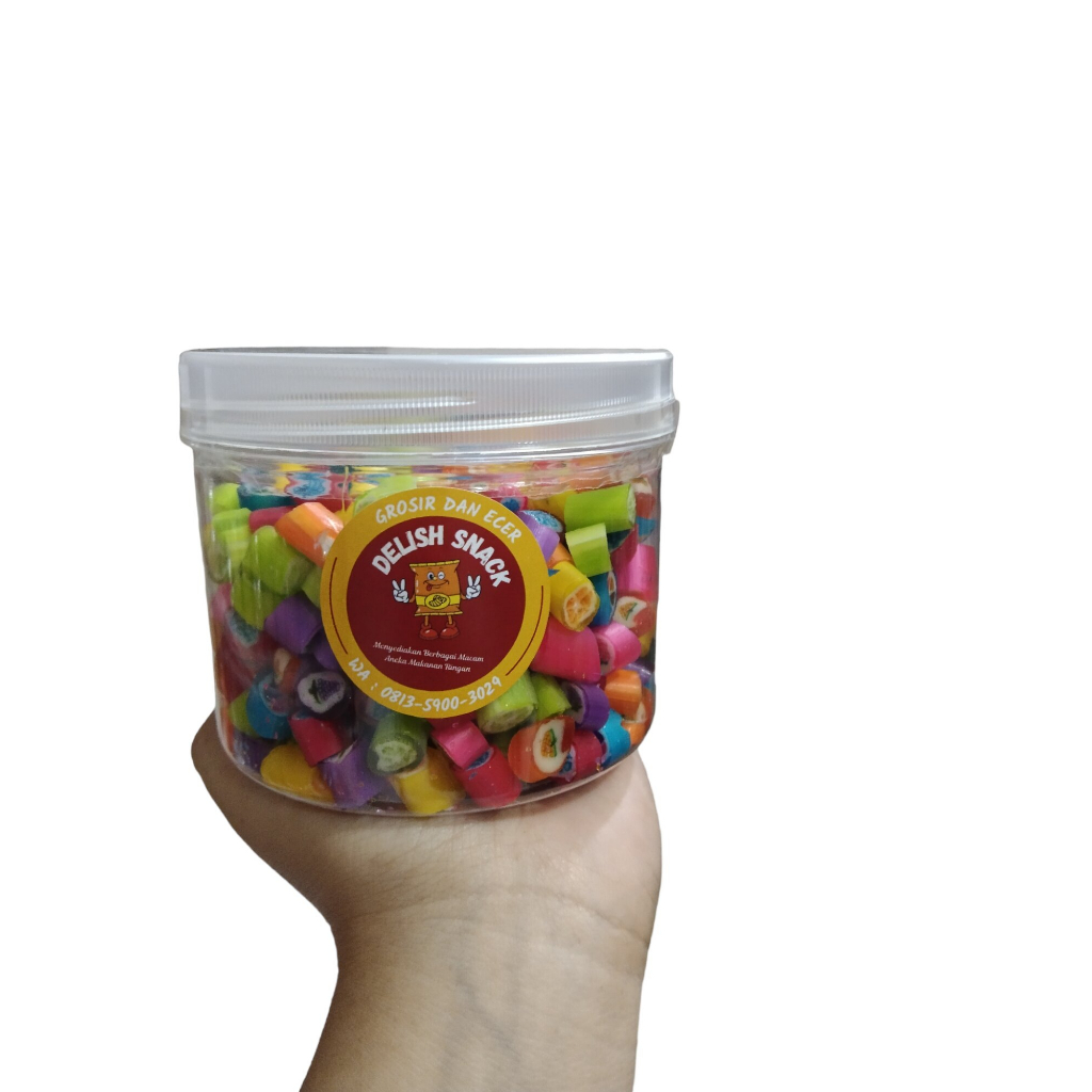 PERMEN VIRAL TIKTOK /  STIK CANDY / PERMEN KOREA / PERMEN PELANGI / PERMEN ANEKA RASA BUAH  TOPLES