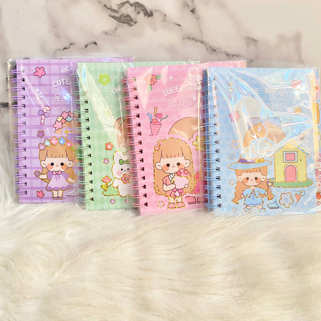 

Buku agenda anak motif MOMO colorfull notebook import buku diary girl import murah korea