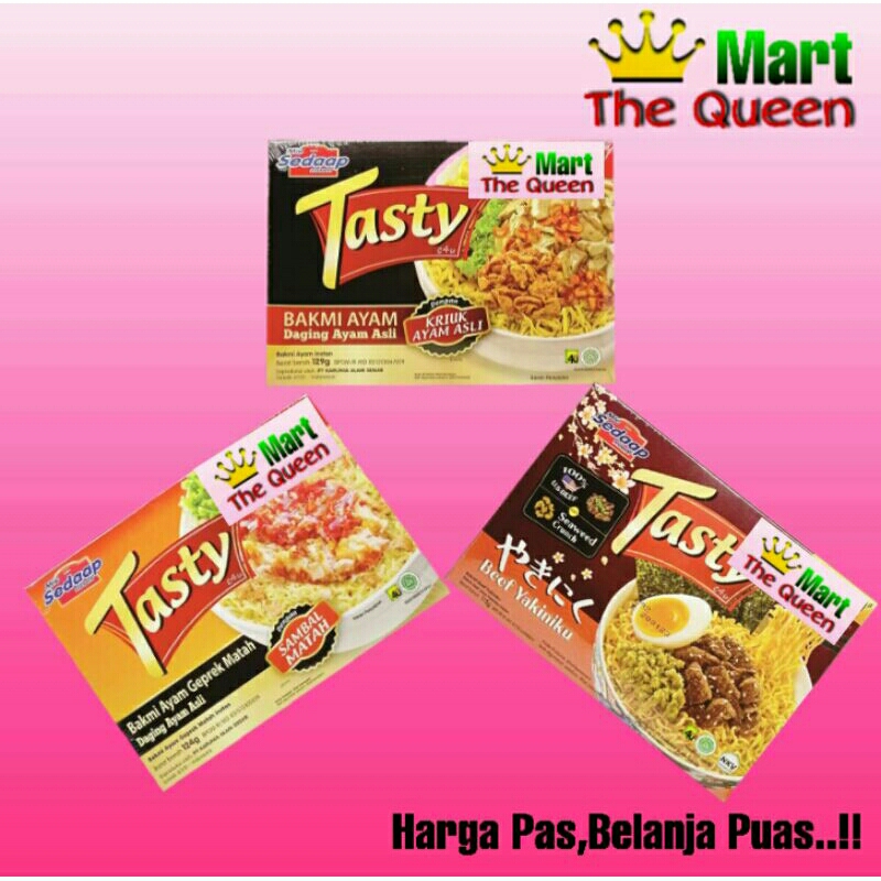 

TASTY Sedaap Mie Instant ayam geprek,beef yakiniku,bakmi ayam